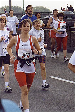 Christel Winkels beim Köln-Marathon 1997